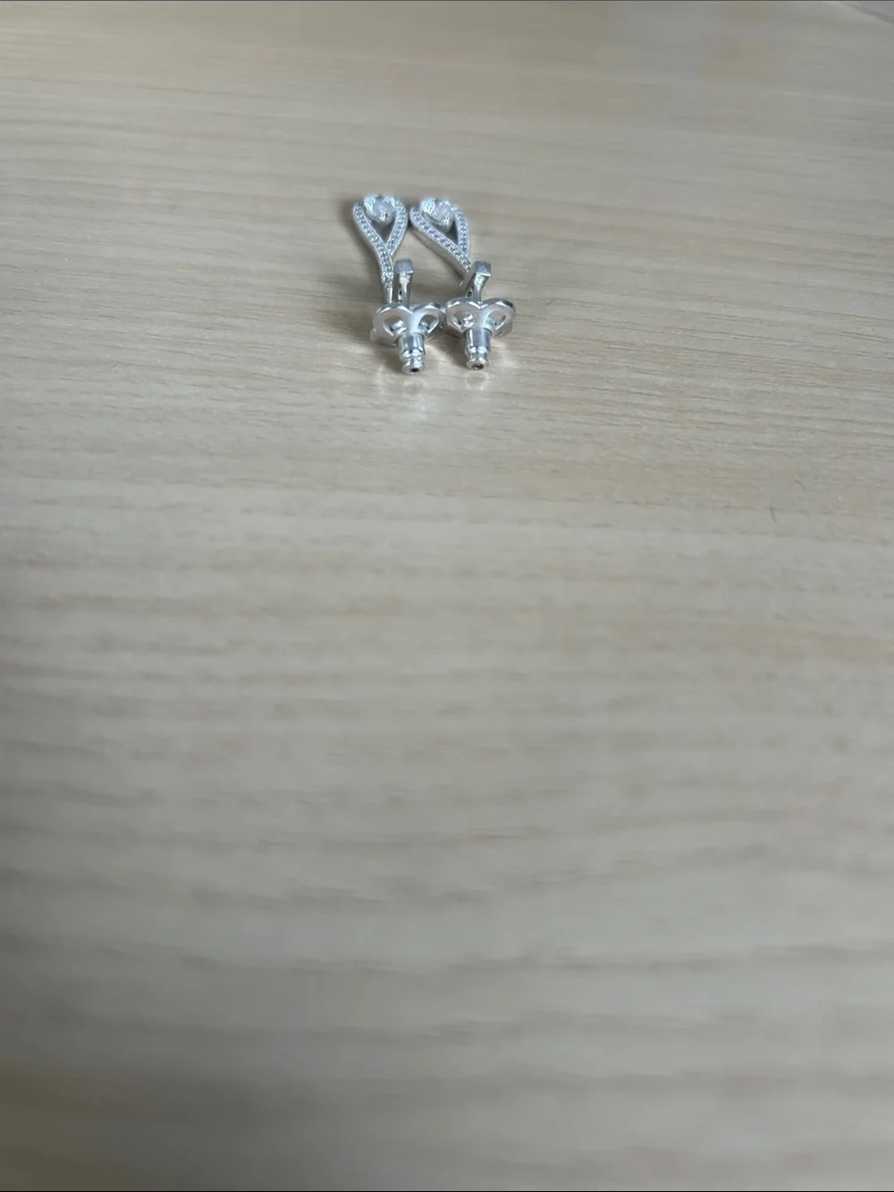 Wedding Day Diamonds - Sterling Silver Teardrop Dangle Earrings.